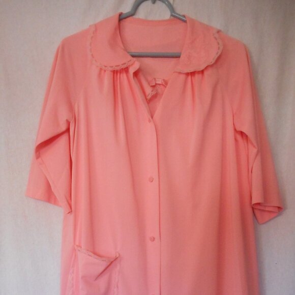 Shadowline Other - Vintage Pink Nylon Lingerie Nightgown Robe set